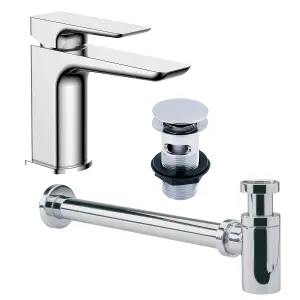 Zoia Chrome Basin Mono Tap Package Inc Waste & Bottle Trap