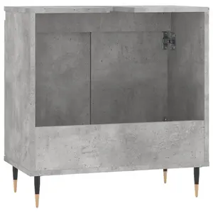 Berkfield Bathroom Cabinet Concrete Grey 58x33x60 cm Engineered Wood