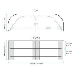 AVF Varano 1.3m Black TV Stand