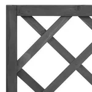 Berkfield Garden Trellis Planter Black 70x30x135 cm Solid Firwood