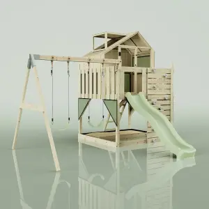 PolarPlay Kids Climbing Tower & Playhouse with Swing and Slide - Swing Haldor Sage