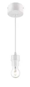 GoodHome Klentony Matt White Pendant ceiling light, (Dia)100mm