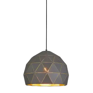 Luminosa Modern Hanging Pendant Graphite, Gold, Champagne 1 Light , E27