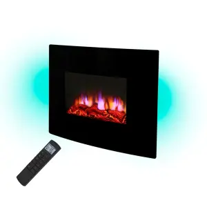 Egton Black Wall Mounted Electric Fire