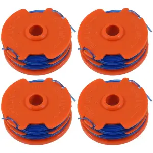 Spool & Line For Qualcast Strimmers 1.5 mm x 2 mm x 5 metre Pack of 4 by Ufixt