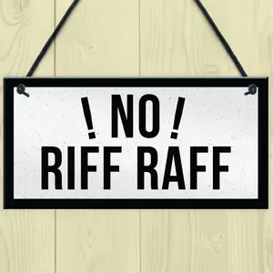 Red Ocean NO RIFF RAFF Bar Pub Shed Hanging Sign Man Cave Gifts For Him Home Bar Sign