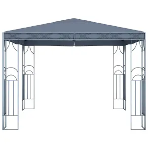 Berkfield Gazebo with LED String Lights 300x300 cm Anthracite