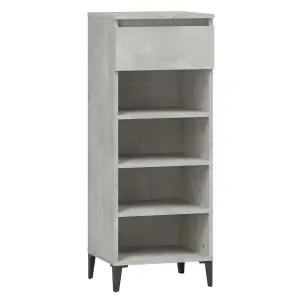 Berkfield Shoe Rack Concrete Grey 40x36x105 cm Engineered Wood