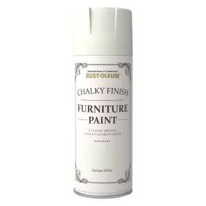 Rust-Oleum Antique White Matt Chalky effect Multi-surface Spray paint, 400ml