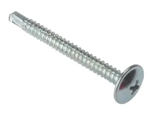 ForgeFix 100BPS48100ZP Baypole Self-Drill Screw Phillips Wafer Head ZP 4.8 x 100mm Box 100 FORBPS48100P