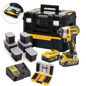 Dewalt DCF887P2 18V XR Brushless 3 Speed Impact Driver 31pc Set+ Tstak Draw Case