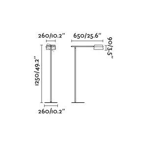 Luminosa Fonovia Integrated LED Straight Bar Pendants Grey, 3000K