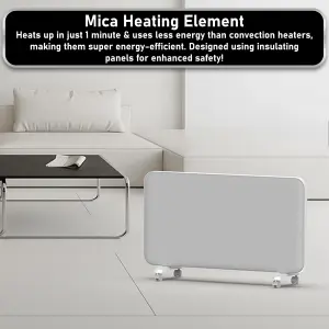 Mylek Radiator Mica Panel Radiant Heater, Wifi Enabled Smart APP 2000W Electric, Triac Thermostat