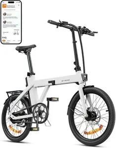 (White ) ENGWE P20 Folding Electric Bike Removable Battery 36V 9.6Ah For 100km 2