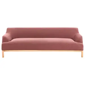 3 Seater Fabric Sofa Burgundy SOSJO