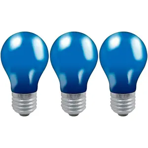 Crompton Lamps 25W GLS E27 Dimmable Colourglazed IP65 Blue (3 Pack)