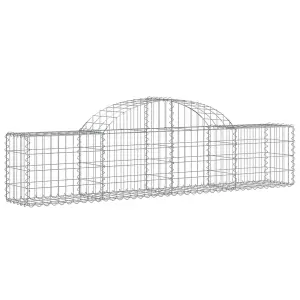 Berkfield Arched Gabion Basket 200x30x40/60 cm Galvanised Iron