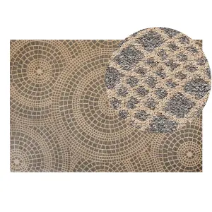 Jute Area Rug 160 x 230 cm Beige and Grey ARIBA