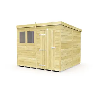 DIY Sheds 8x8 Pent Shed - Single Door With Windows