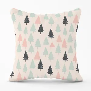 Christmas Tree Silhouette Pattern Outdoor Cushion 45cm x 45cm