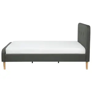 Fabric EU Super King Size Bed Grey RENNES