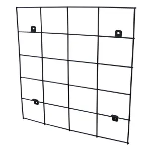 Verve Matt Black Metal Wall rack