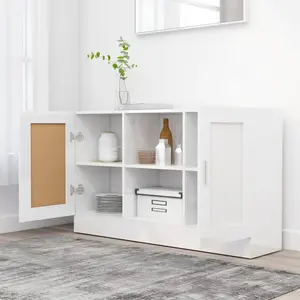 120 Cm Wide Sideboard White