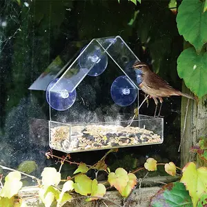 Window Bird Feeder with Seed Tray