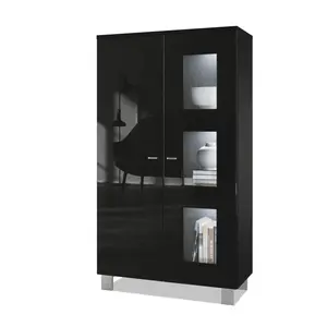 Display Cabinet Black/Black / Without