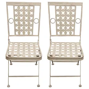 Woodside Ostend 2 x Square Metal Chairs