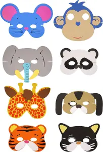 Eva Foam Animal Face Masks For Kids Birthday Party Bag Fillers Fancy Dress Accessories Assorted