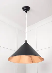 Hammered Copper Hockley Pendant in Elan Black