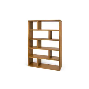 Jago 173cm H x 120cm W Geometric Bookcase Mukali