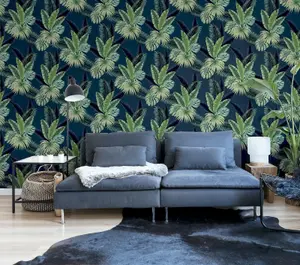 Arthouse Miami Tropics Navy Wallpaper