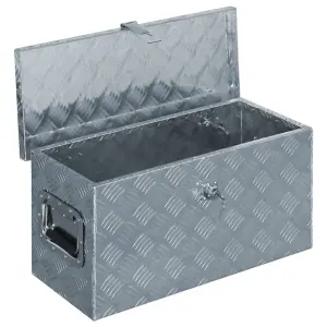 Berkfield Aluminium Box 61.5x26.5x30 cm Silver