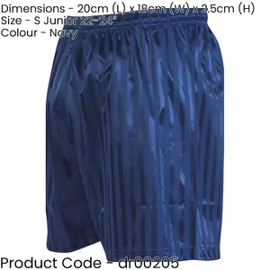 S - NAVY Junior Sports Continental Stripe Training Shorts Bottoms - Football