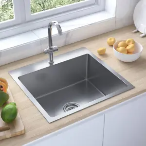 Berkfield Handmade Kitchen Sink Stainless Steel