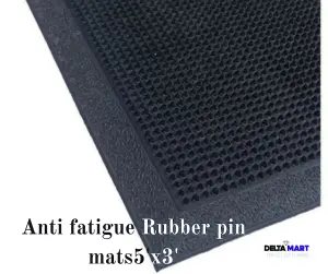 Durable  5ft x 3ft Anti-Fatigue Rubber PIN Mat Comfort for Commercial & Industrial Spaces