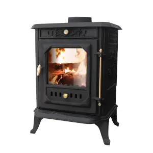 SunDaze 7KW Multifuel Stove Log Burner Fireplace Cast Iron Defra Approved Eco Design