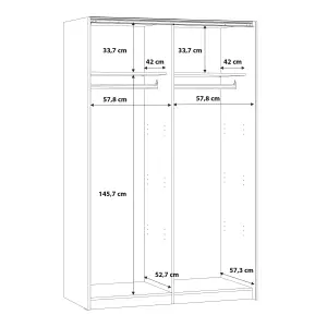 Babetta Sliding Wardrobe in Matt White