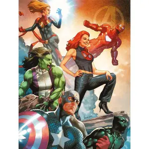 Avengers Dawn Of Battle Framed Canvas Print Multicoloured (80cm x 60cm)