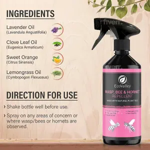 EcoValley Wasp, Bee, and Hornet Repellent Spray - 500ml