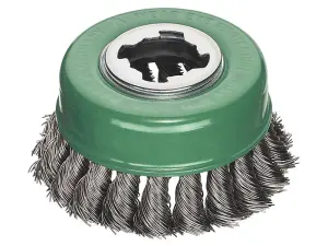 Lessmann 483.81X X-Lock Stainless Steel Knot Cup Brush 85mm Non Spark LES48381X