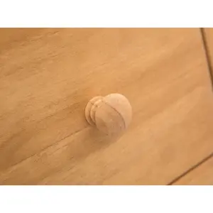 Lugo 2 Drawer Bedside Table Wood Knob