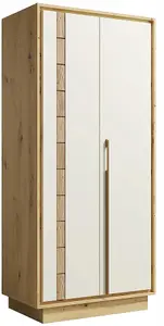 Sophisticated Artisan Oak Wardrobe H194cm W89cm D54cm - Stylish Storage with Soft Close System