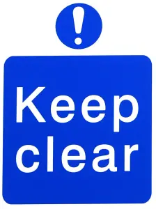 Keep clear Self-adhesive labels, (H)200mm (W)150mm