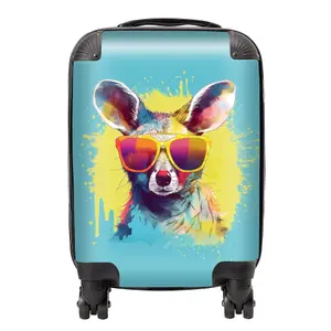 Splashart Wallaby In Glasses Suitcase - Mini Cabin