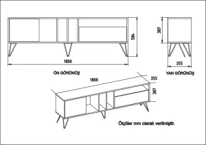 Decorotika Mistico TV Stand TV Unit for TVs up to 80 inch