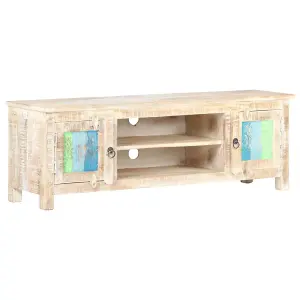 Berkfield TV Cabinet 120x30x40 cm Rough Acacia Wood