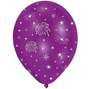 Amscan Latex Balloons (Pack of 6) Purple (One Size)